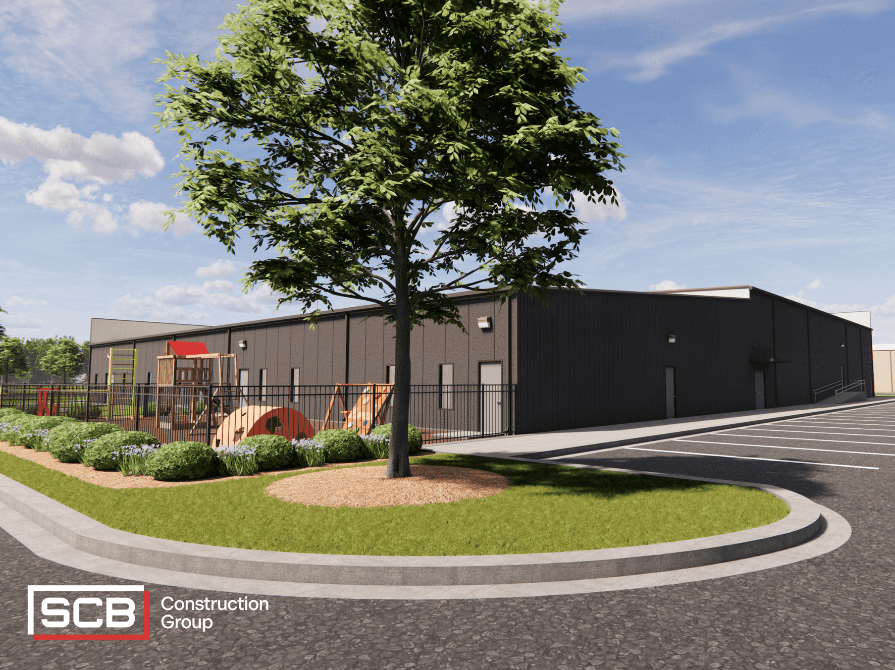Church of the Grove 3D rendering - Rear view